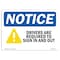 Signmission OSHA Notice Sign, Drivers Are Required With Symbol, 10in X 7in Decal, 7" W, 10" H, Portrait OS-NS-D-710-V-11557 - alternate 1